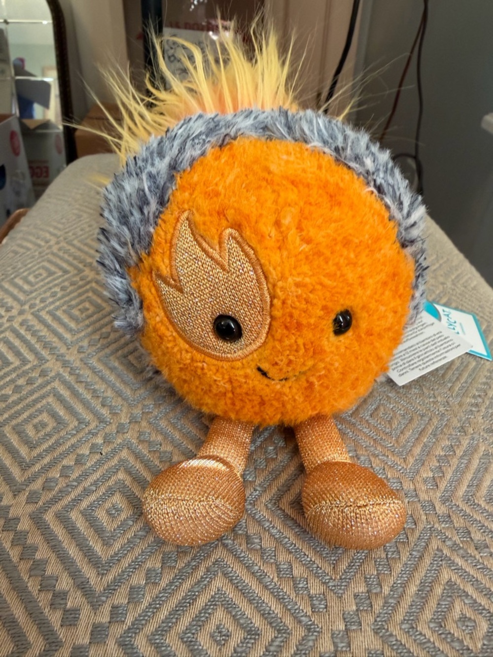 JellyCat Plush Amuseables Space Comet  Orange Flame Character Plush New